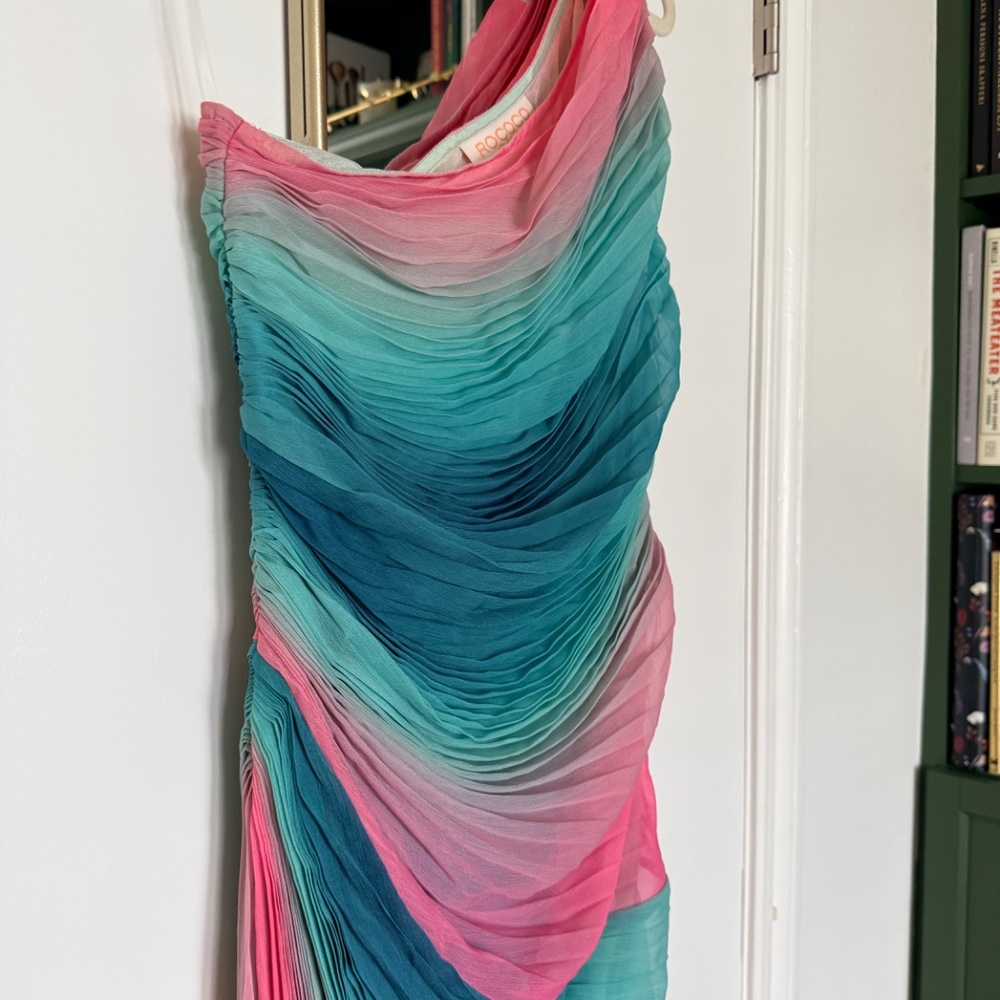 Rococo Sand Luca Ombré Pleated One-shoulder dress - M - Picture 2 of 8